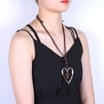 thumbnail image 3 of SIEYIO Boho Style Hollow Heart for Cross Pendant Necklace Religion Jewelry Necklaces with Chain for Women Rock Metal Gi, 3 of 10