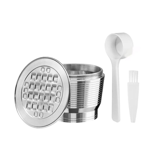 Stainless Steel Reusable Coffee Pods Cup with Lid Refillable Pods Portable Coffee Brewing Accessories