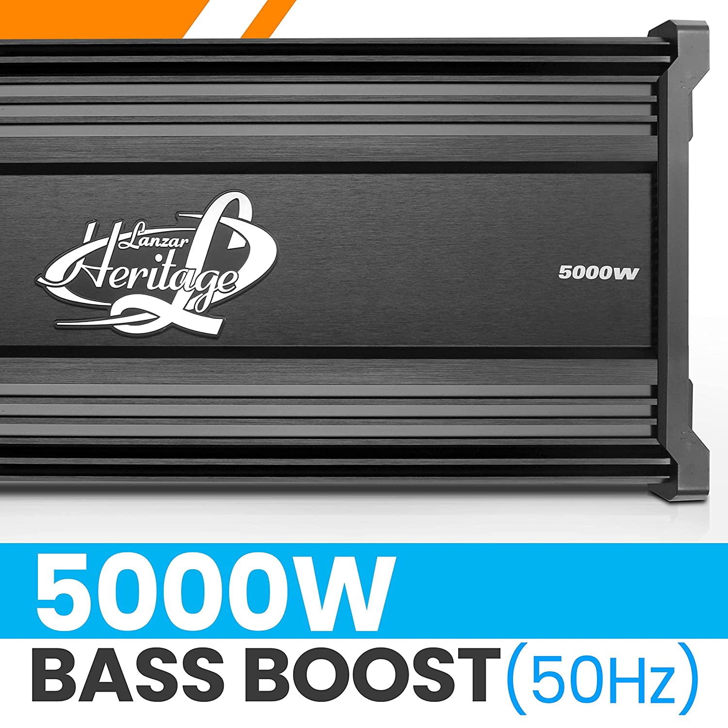 Lanzar HTG889 Mosfet 2 Ohm 8-Channel Stereo Stable Vehicle Audio Amplifier, Black, 11.29 lbs