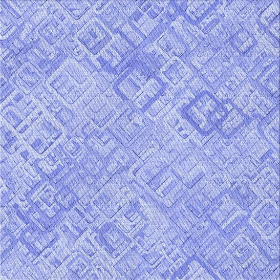 Ahgly Company Indoor Square Patterned Light Slate Blue Area Rugs, 6' Square