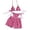 Hot Pink, variant on Knit Bohemian Striped Bikini Set for Summer Beachwear Unique Two Piece Swimsuit Cover Up with High Waist Bottoms, XL, Red