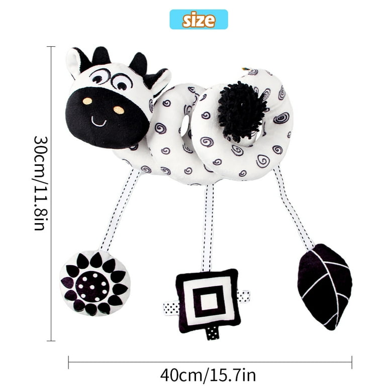 RoamReady Baby Car Seat Toy, Black and White High Contrast