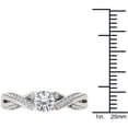 thumbnail image 4 of 1 Carat T.W. Diamond Criss-Cross Shank Classic 14kt White Gold Engagement Ring, 4 of 5