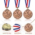 thumbnail image 3 of Uxcell Baseball Games Cap Award Medals with Ribbons, Winner Medals Prizes for Competitions Sports Party Red, 3 of 7