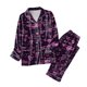 thumbnail image 1 of Gibobby Pijamas de seda Pijamas para Mujer Conjunto a Juego Pijamas navideños Conjunto de Pijama Largo de satén con Botones clásicos para Mujer con Bolsillos (Rosa, L), 1 of 4