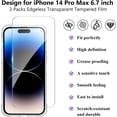 thumbnail image 3 of Wallet Case for iPhone 14 Pro Max with 3 PCS Screen Protectors, Clear Anti-Yellowing Shockproof Card Holder, Hidden Flip Card Slot Protective Cover Case for iPhone 14 Pro Max, 6.7'' Clear, 3 of 7