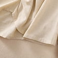 thumbnail image 4 of XPMWRP Linen Shirts for Womens Crew Neck Long Sleeves Solid Color Loose Fashion Casual Comfy T-Shirt Blouse Pullover Tops Beige XXL, 4 of 6