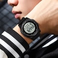 thumbnail image 4 of Digital Watches for Men Women Waterproof Unique Watch Stopwatch Countdown Alarm Analog Silicone Strap  Case, 4 of 10