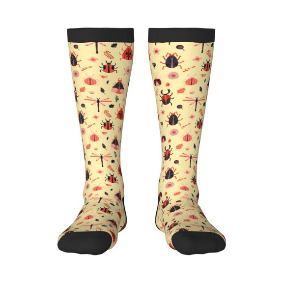 Yiaed Cute insects Print Great elasticity Adult Stockings Sports socks for Men and Women