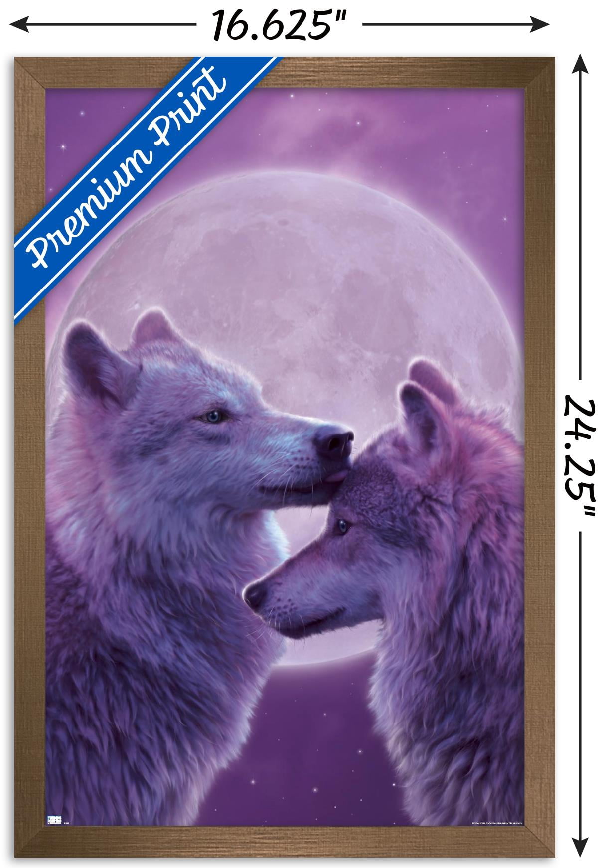 Vincent Hie - LoVing Wolves Wall Poster, 14.725" x 22.375", Framed