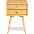 thumbnail image 4 of Camaflexi Mid Century Nightstand 2-Drawer Night Stand Cabinet, Scandinavian Oak, 4 of 4