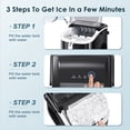 thumbnail image 3 of Electactic Countertop Ice Maker, Portable Ice Machine with Handle, 26Lbs/24H, 9Pcs/6Mins, One-Click Operation Ice Makers, with Ice Scoop and Basket, for Kitchen/Bar/Party - (Black), 3 of 7