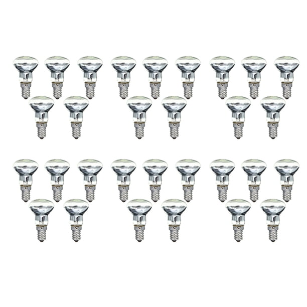 LáMpara de Lava de Repuesto E14 R39 30W Tornillo en Bombilla Reflector Transparente Bombillas de Luz Puntual Lava Incandescente 30 Piezas