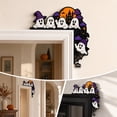 thumbnail image 6 of Velmasee Halloween Ghost Door Corner Decoration, Wooden Spooky Cute Design Damage-Free Mount, Festive Ornament for Home Halloween Party Doorway Wall Decor, 6 of 7