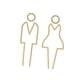 thumbnail image 5 of Letrero de baño universal para hombres y mujeres, elegante y grueso. B, 5 of 9