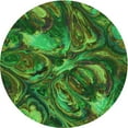thumbnail image 1 of Ahgly Company Machine Washable Indoor Round Transitional Dark Forest Green Area Rugs, 5' Round, 1 of 7
