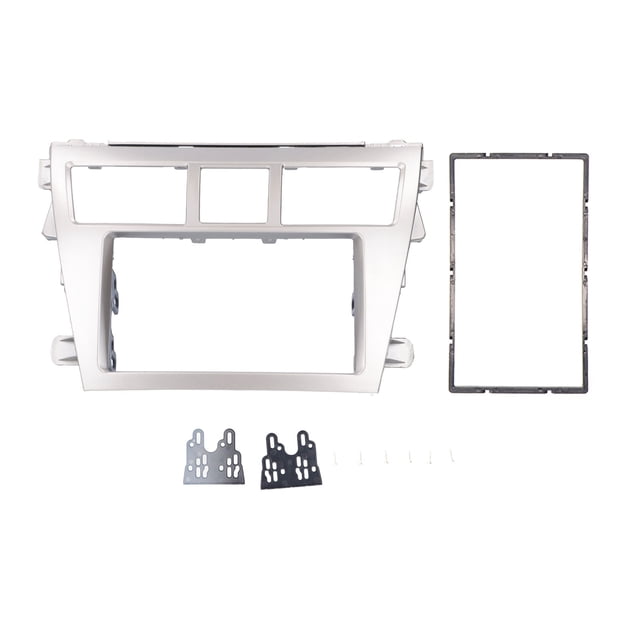 Stereo Bezel 2-Din Fascia Car Stereo Navigation Refitted Dash Panel Kit Frame Fit For Vios Belta Yaris Sedan