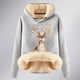 thumbnail image 4 of WILLBEST Sudadera de Mujer, Estilo Universitario, Cuello Redondo, Manga Larga, Talla Grande, con Estampado Navideño XXXX-Grande, 4 of 4