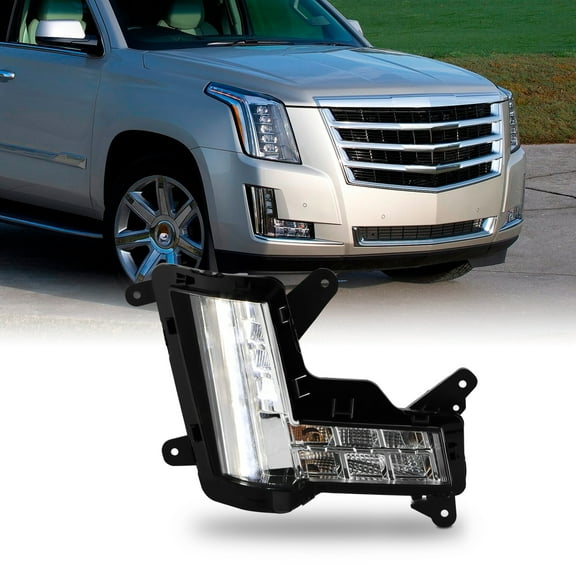AKKON - Fit 2015-2020 Cadillac Escalade Front Full LED DRL Fog Light W/O Crash Brake Passenger Side Replacement Enhanced Fitment for Improved Visibility