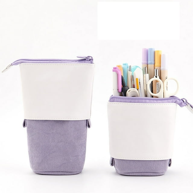 Xihbxyly Estuche Telescópico Ajustable, Multifuncional, Práctico Neceser para Maquillaje, Ideal para La Escuela y La Oficina, Ligero y Duradero, 13 X 9 X 7 Cm (2 Unidades).