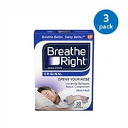 (3 pack) (3 Pack) Nasal Strips Breathe RightÂ® 30 per Box Strip