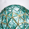 thumbnail image 5 of Contorno en jarrón de cristal dorado, bonito florero verde, floreros esféricos soplados a mano para estantería, mesa de cena, comedor, reunión, 5 of 5