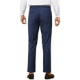 thumbnail image 3 of Pantalones de rayas INSPIRE CHIC para hombre, corte slim, pantalones formales de frente plano, 28 azul, 3 of 5