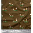 thumbnail image 1 of Soimoi Crepe Silk Fabric Grass & Boxer Dog Print Fabric by Yard 42 Inch Wide, 1 of 1