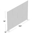 thumbnail image 5 of SpaceMakers 8 Panel 78" x 100" Modern Stationary Room Divider in Walnut, 5 of 5