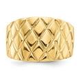 thumbnail image 5 of 14K Yellow Gold Ring Band Themed Marquise Pattern Dome, Size 6, 5 of 5