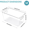 thumbnail image 2 of Bacs de Rangement en Plastique Transparent pour Garde-Manger, Contenants de Conservation des Aliments avec Poignée pour Armoire, Comptoirs de Cuisine, Placard, Réfrigérateur, Organisateurs de Garde-Manger, Grands, 2 of 7