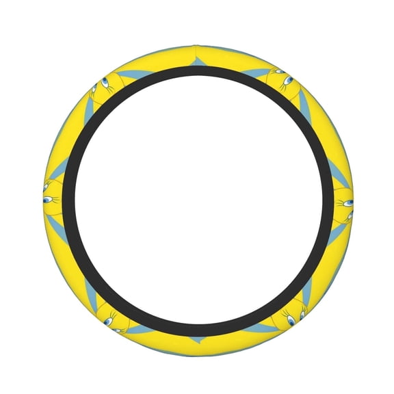Cartoon Birds Elastic Steering Wheel Cover Stylish Neoprene Decorative Car Accessories for Universal Auto
