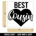 thumbnail image 2 of Best Cousin in Heart Self-Inking Rubber Stamp Ink Stamper - Black Ink - Small 1 Inch, 2 of 7