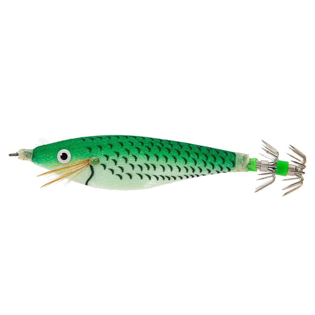 Yimiti 8Cm Luminous Wood Shrimp Lure Squid Hook Jigging Octopus Bait Artificial Baits,B