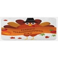 thumbnail image 1 of Turkey Kitchen Mat, Celebration Day Illustration Farm Animal Mascot Agricultural Elements Pumpkin Apple, Plush Decorative Kitchen Mat with Non Slip Backing, 47" X 19", Multicolor, by Ambesonne, 1 of 1