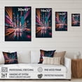 thumbnail image 4 of Designart Futuristic New York City Neon II Canvas Wall Art, 4 of 5