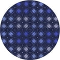 thumbnail image 1 of Ahgly Company Indoor Round Patterned Night Blue Area Rugs, 4' Round, 1 of 6