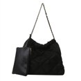 thumbnail image 1 of Bolso Mujer Acolchado Tote Hombro Bolso Casual De Moda Con Moneda Negro, 1 of 9