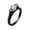 Black, variant on Women's Ceramic 2MM Simple Vintage Cubic Zirconia Inlay Skinny Ring Black Size 6