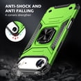thumbnail image 2 of Hotpom for iPhone Air Case Dual Layer Rugged Shockproof Protection with 360° Rotating Stand and Car Mount Capability, Mobile Security Travel Accessory, Green, 2 of 7