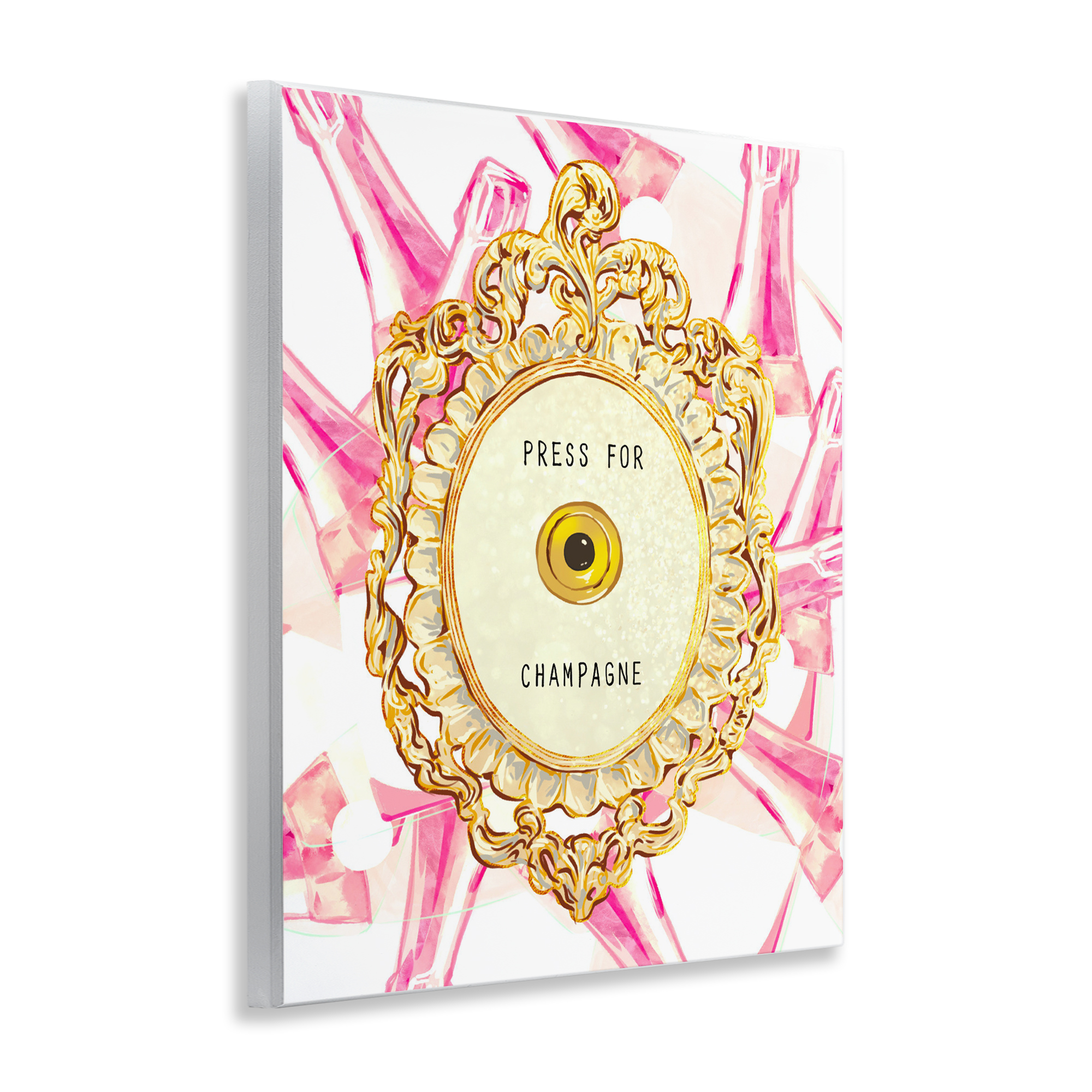Champagne Doorbell with Pattern Wall Plaque Art, design by Ziwei Li