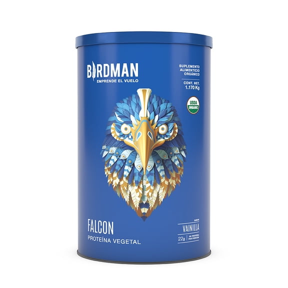 Proteína Vegetal (Vegana) Orgánica Birdman Falcon Protein Sabor Vainilla 1.17 kg