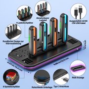 Charging dock storage base for Switch 2 Joy Con controller, multifunctional charging dock storage rack manager with USB charging cable, capable of charging 2 pairs of Joy Con 2 at the same time