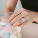 thumbnail image 3 of Anillo de bodas de silicona para mujer, alianzas de boda de caucho trenzado apilable fino, no tóxico, seguro para la piel, 8 unidades JAMW Sencillez, 3 of 5