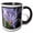 Black/White, variant on 3drose, Purple English Aster Flowers, 11oz Magic Transforming Mug
