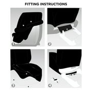 Auto Drive Black, Faux Leather, Black Leopard, Automotive Seat Covers , 2 Pack