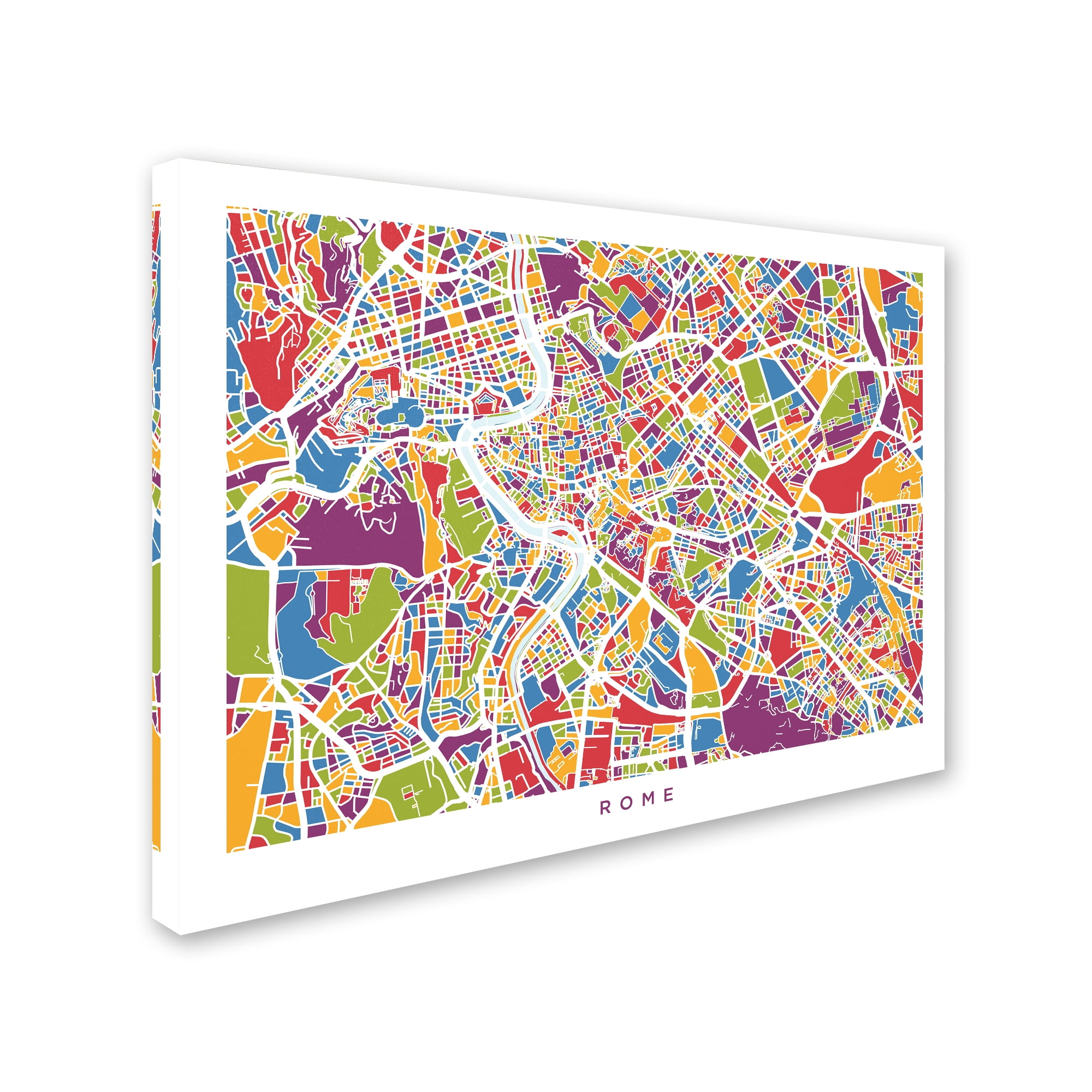 Trademark Fine Art 'Rome Italy Street Map V' Canvas Art by Michael Tompsett