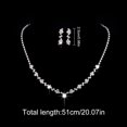 thumbnail image 2 of 1 Collier et Boucles d'Oreilles en Argent avec Strass pour les Mariés, 2 of 5
