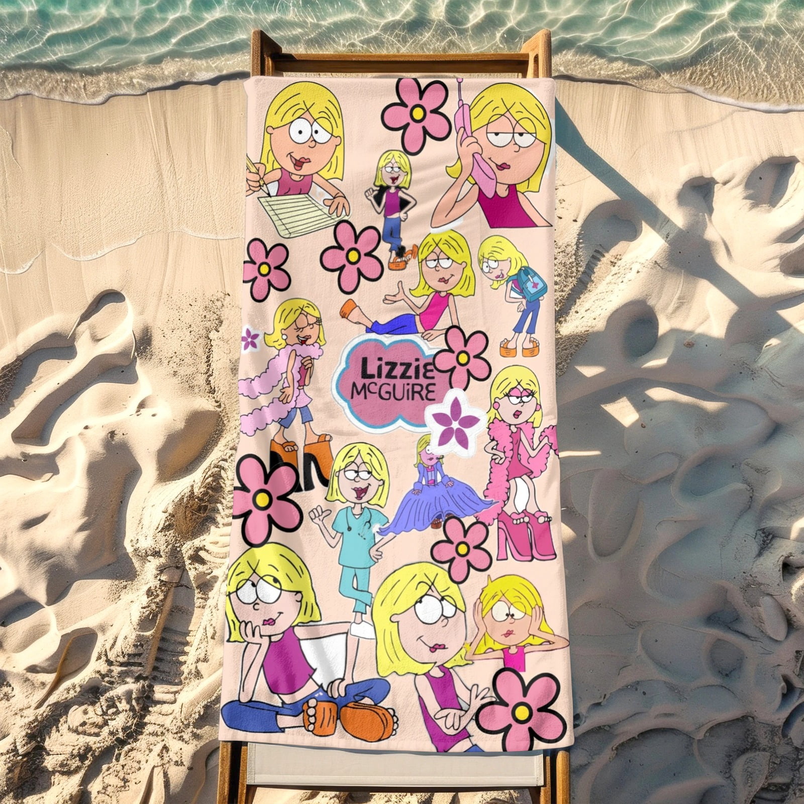 Lizzie Mcguire Banner Gifts Beach Towel for Women Girl Birthday Inspired Fan Bath Outdoor Music Lover