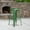 Green, variant on Emma + Oliver 30"H Backless Green Metal Barstool with Square Wood Seat